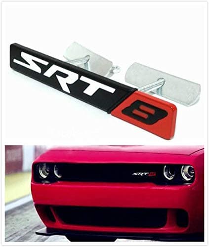 Piatek D-S8GR SRT8 Grille Metal Emblem Badge Decal Sticker Challenger Charger EMBLEM NAMEPLATE BADGE For for Dodge Ram Jeep Chrysler (For Grille)