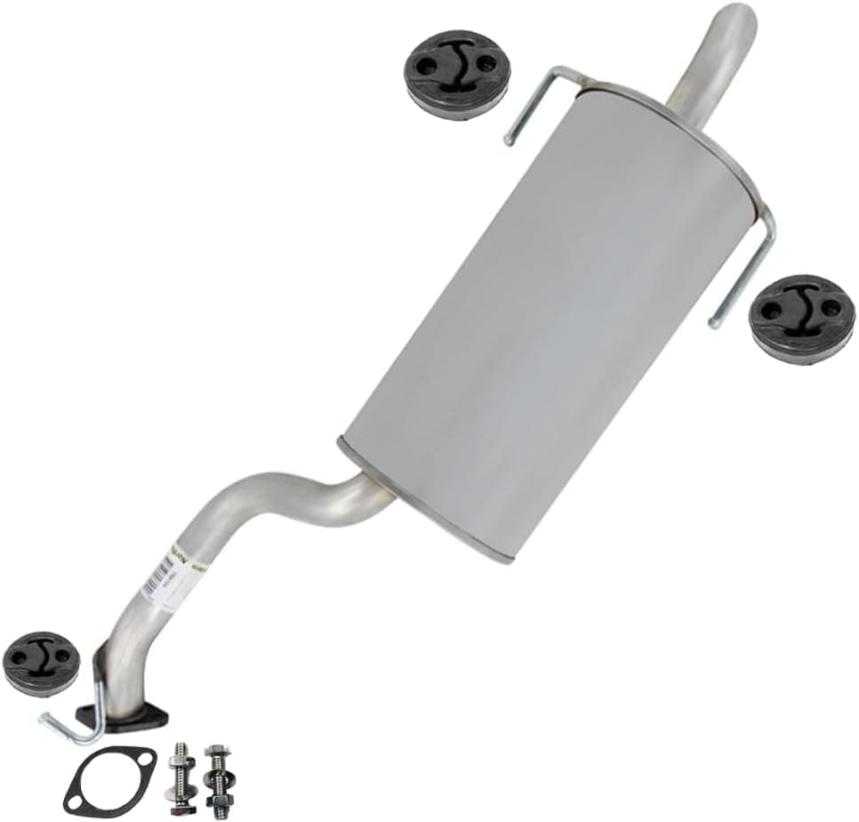 Exhaust Rear Muffler Compatible for Subaru Outback 2000 2.5L | Stainless Steel | Northeastern Exhaust | Free Gasket, Hangers and Bolts & Nuts | Direct-Fit Replacement