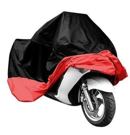Motorcycle Cover Scooter Cover - Water-resistant, Dustproof, Ultraviolet Protective with Storage Pouch, Fits Motorbike Up To 104”, 2XL (Red)