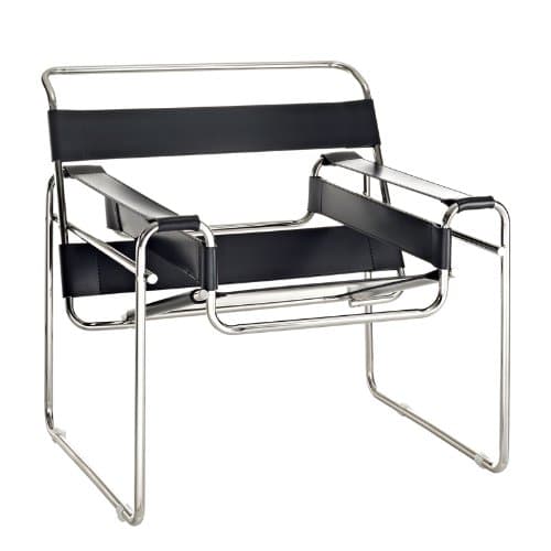 AG Modern Marcel Breuer Inspired Wassily Black Lounge Accent Chair