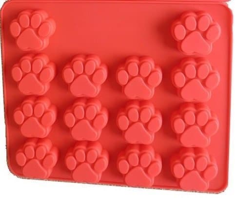 Paw Prints Cookie Dog Treats Cake Pan Mold - 14 Cavities 2" - Food Grade Silicone Non-Stick