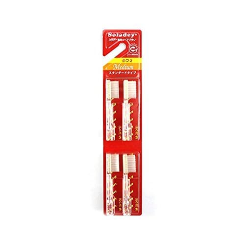 Soladey ion5 Flexible Replacement Toothbrush Heads x4 (Original Soladey Japanese Packaging) by Soladey International Ltd. (Medium)