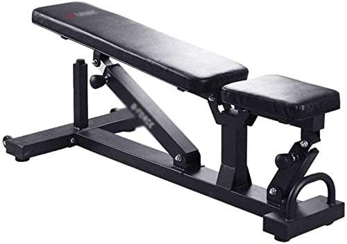 YZPTYD Foldable Weight Bench Commercial Weight Bench Adjustable Sit-up Fitness Equipment Home Fitness Equipment Sports Trainer Gym Quality Load 300kg,Colour:Black