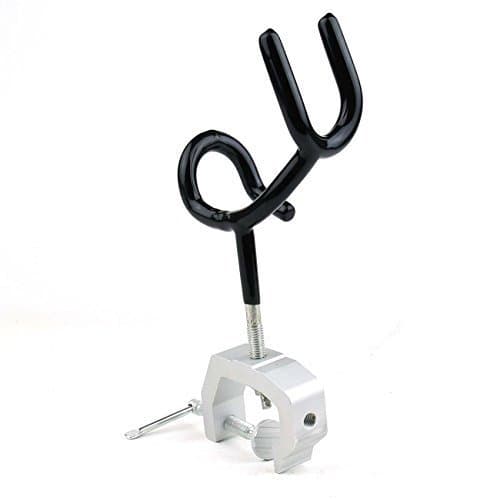 TacFire Heavy Duty Fishing Pole Rod Holder with Aluminum Universal Clamp-On Boat Deck Mount & Rubber Dip Coated Claw Grip Handle Stand by Tacfire