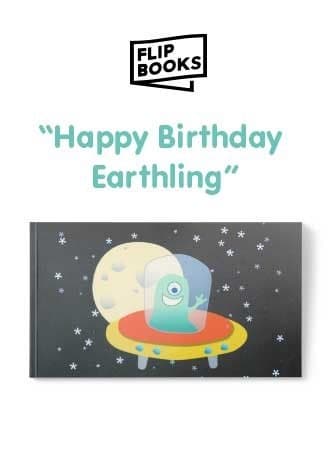 tinysurprise Happy Birthday Earthling Flipbook (White)