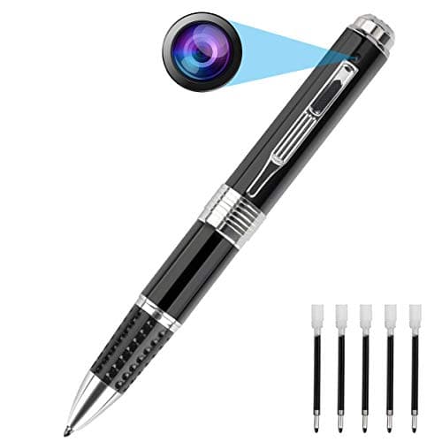 Mini Camera Pen, PANNOVO HD 1080P Mini Portable Camera Video & Photo Recorder Multifunction Cam with Free 5 Black Refill