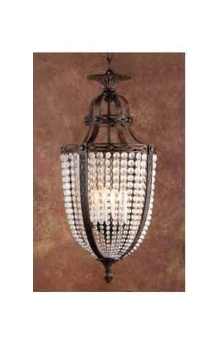 Zaneen Z1301 Longas - Nine Light Pendant, Oxidated Bronze Finish with Clear Sand Blasted Crystal Glass