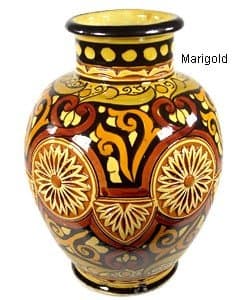 Engraved Ceramic Vase - Marigold