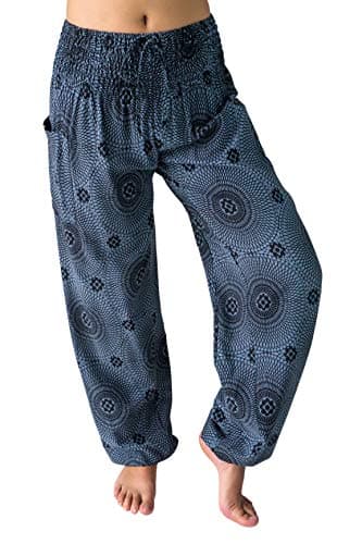 PIYOGA Womens Lounge Yoga Pants Harem Elastic High Waist with Pockets - Petite XS - 2XL
