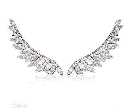 Wings of Angel Ear Cuff Orris Sterling Silver Earring Wrap Stud Set (For Pierced Ear)