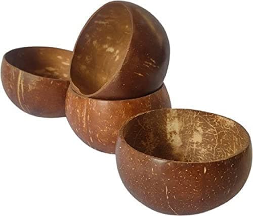 Coconut Bowl Eco-Friendly (Handcrafted from Original Coconut Shells) & 100% Natural (Pack of 2) 300ml