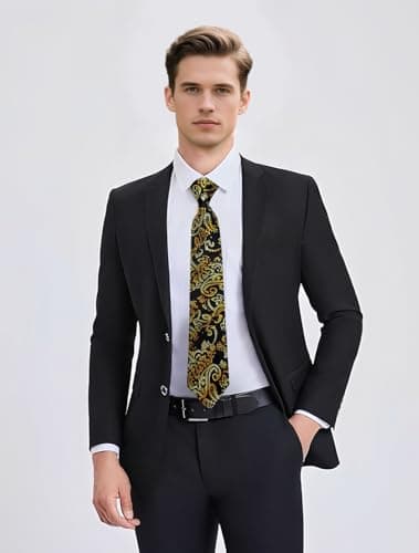 Paisley Men's Necktie Woven Silk Floral Ties for Men Designer Formal Business Party Wedding