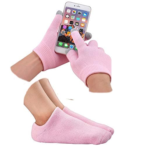 DLOSN Gel Moisturizing Spa Gloves and Socks Repair and Heal Eczema Dry Skin Cracked Hand Feet Heel