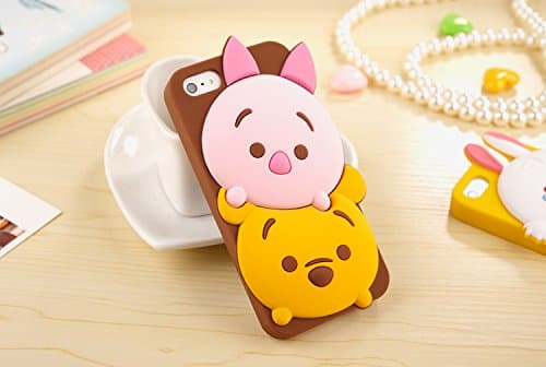 iPhone 5 5S Case, 3D Cute Cartoon Animal Soft Silicone Gel Back Case Cover for iPhone 5 5S (Piglet)