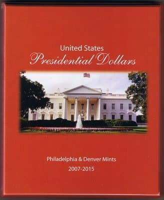 Vinyl Presidential Dollars 2007 - 2015 P D Coin Folder