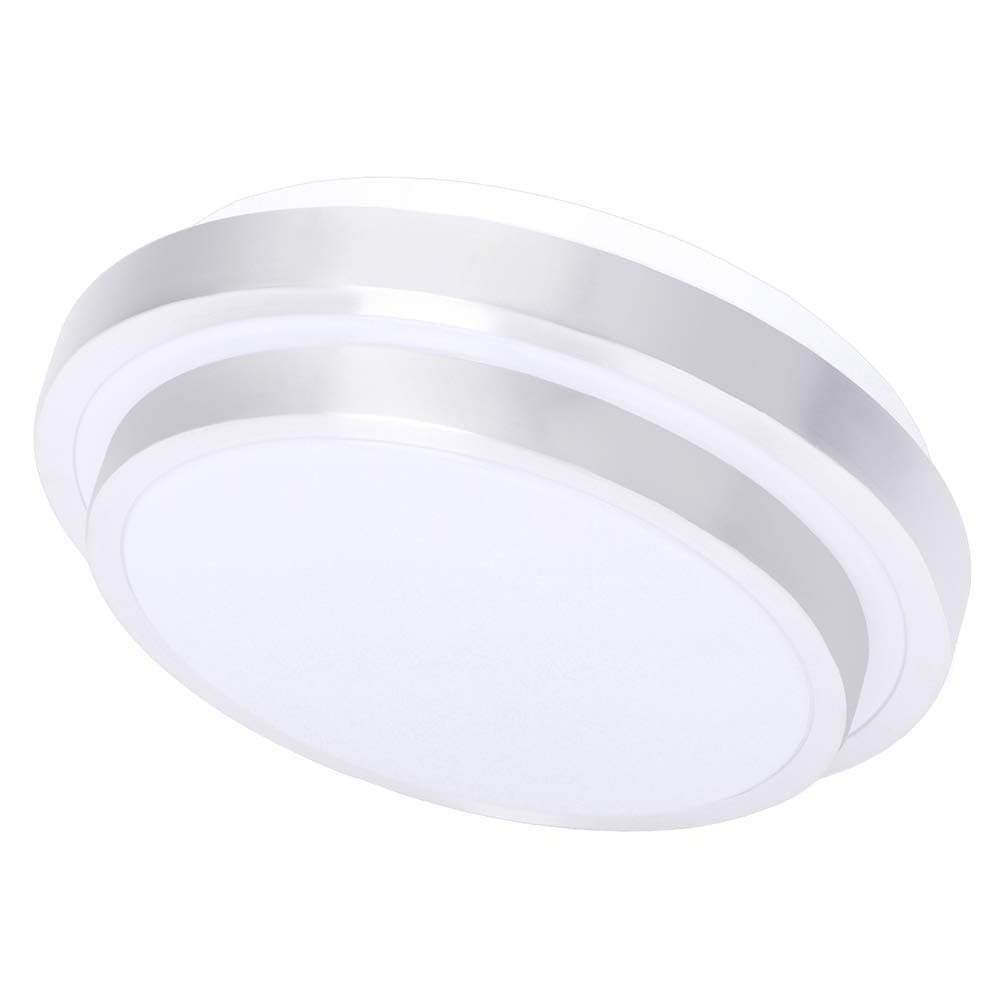 Drosbey 15W LED Flush Mount Ceiling Light, Mini Style 8in, 100W Incandescent Bulbs Equivalent, 1200 Lumens, 5000K Daylight White, Round Lighting Fixture for Kitchen, Hallway, Bathroom, Bedroom