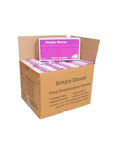 1000 gloves - 10 boxes - Disposable Vinyl Gloves, Latex and Powder Free Size Medium. Cleaning, Decorating, Tattoo, Motor Mechanics