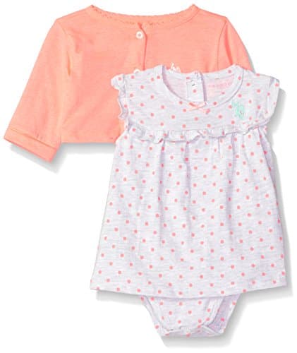 U.S. Polo Assn. Baby Girl's Dress with Sweater or Jacket Dress
