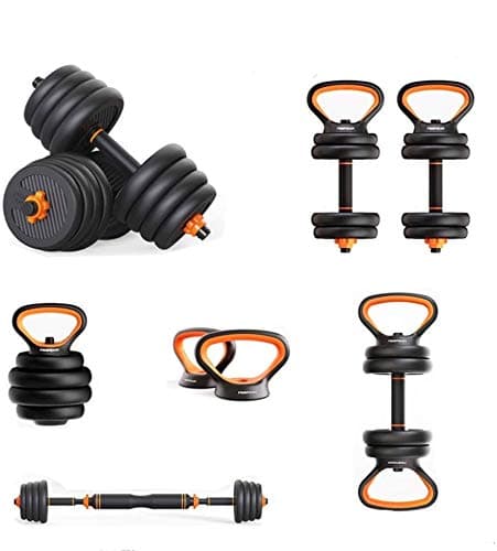 Adjustable Dumbbell,Adjustable Weight,Dumbbell Sets，Weight Set 0f 2，Kettlebells, Barbells, Push-ups Set，Total Weight 44 lbs