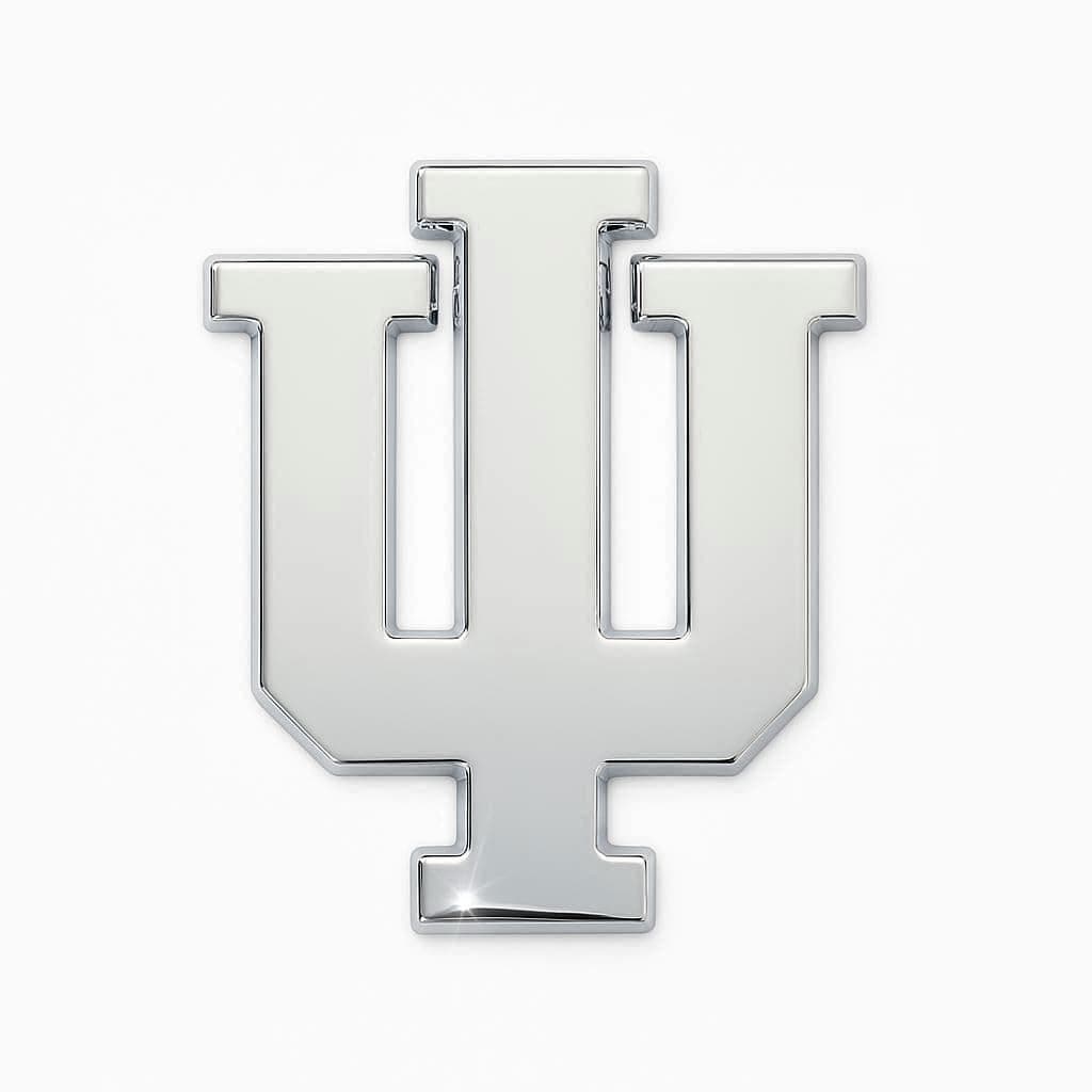 Indiana University Hoosiers "IU" Chrome Plated Premium Metal Car Truck Motorcycle NCAA College Emblem