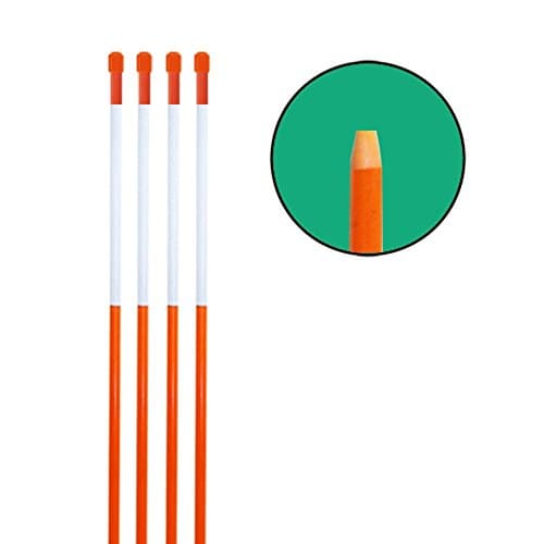 Reflective Driveway Markers, 5ft, 50 Pack, Orange