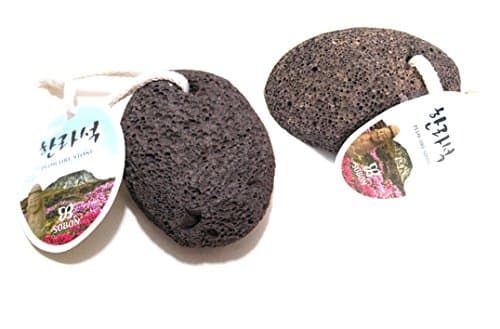 Korea Jeju Island Natural Earth Lava Pumice Stone Foot Care Earth Lava Pumice Stone 100% Natural Solution to Softer Feet - Calluse Remover (2pack Random Color and Shape)