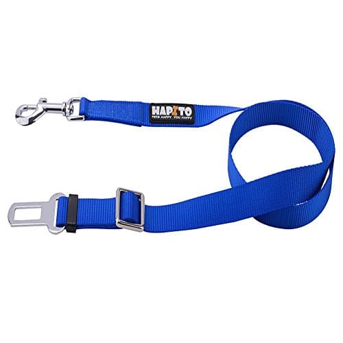 HAPITO Pet Cat Dog Seat Belt, Adjustable (22 to 37 Inch) Genuine Nylon Safety Belt, Car Vehicle Seatbelt Harness Leash for Dogs Cats