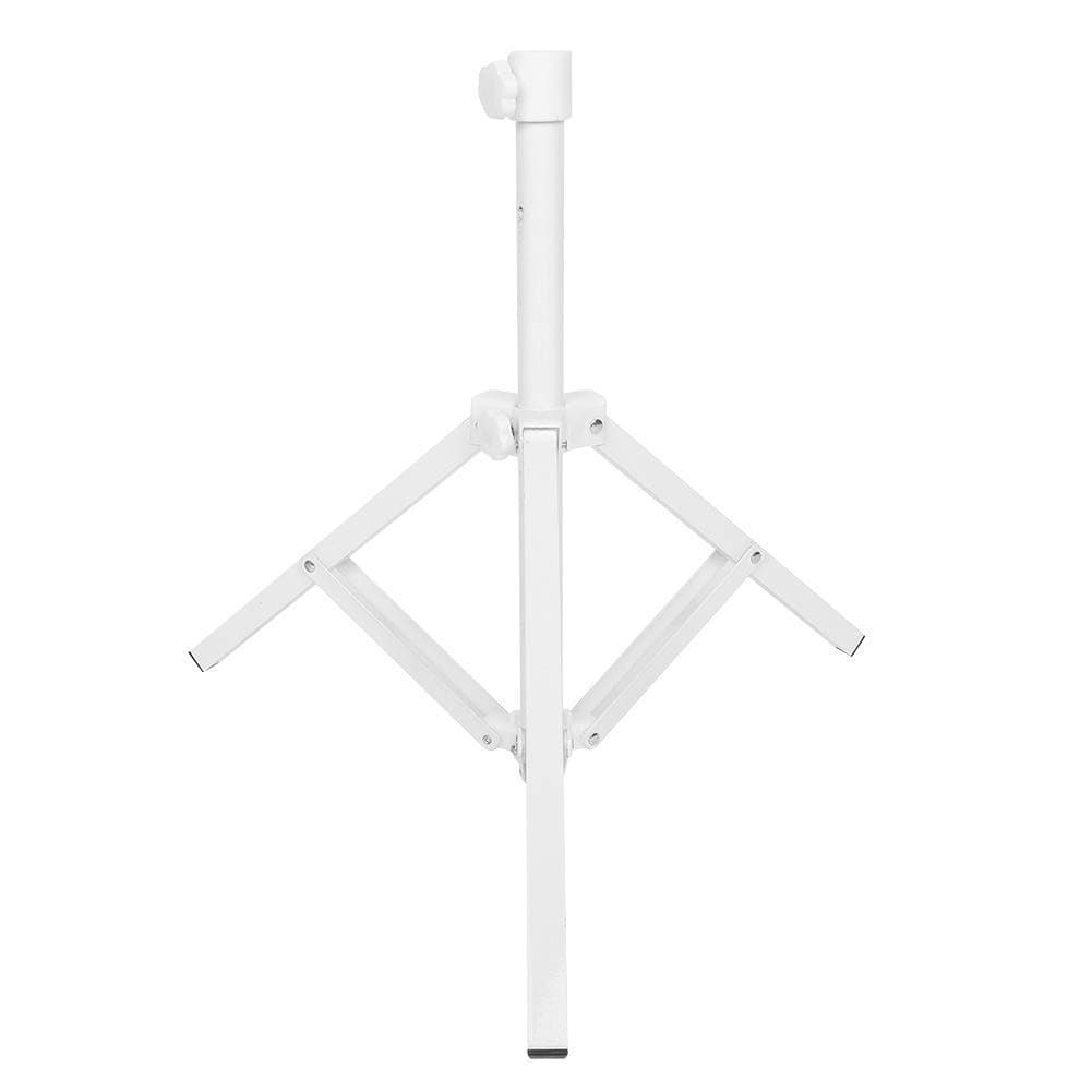 AUNMAS Umbrella Stand, Triangular Iron Folding Sun Umbrella Stand Support Base White Iron Adjustable Outdoor Umbrella Base Stand, Diameter 0.9-1.0 in, Height 17.9 in