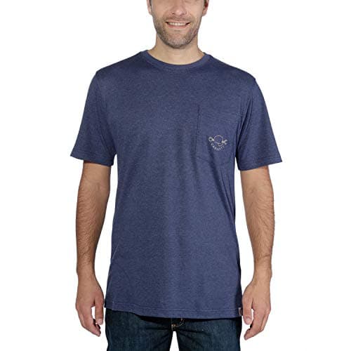 Carhartt Men's 103565 Maddock Strong Graphic Short Sleeve T-Shirt - Large - Indigo Heather
