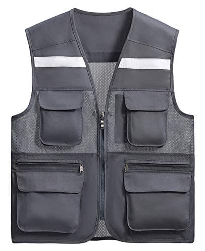 Liveinu Adult High Visibility Vest Heavy Duty Traffic Safety Vest Breathable with Reflective Strips and Pockets