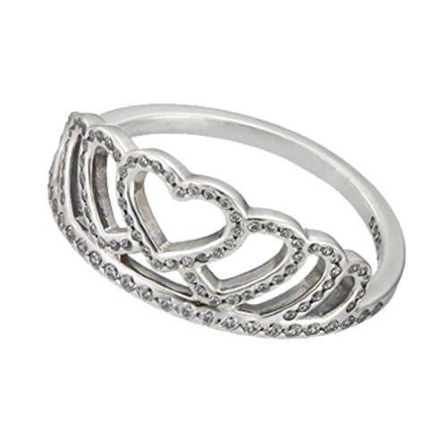 PANDORA Hearts Tiara Ring, Clear CZ 190958CZ-54 EU 7 US