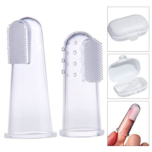 SinoWare Dog Cat Toothbrush Finger Soft Pet Toothbrush Dental Cleaning Teeth Food Grade Material