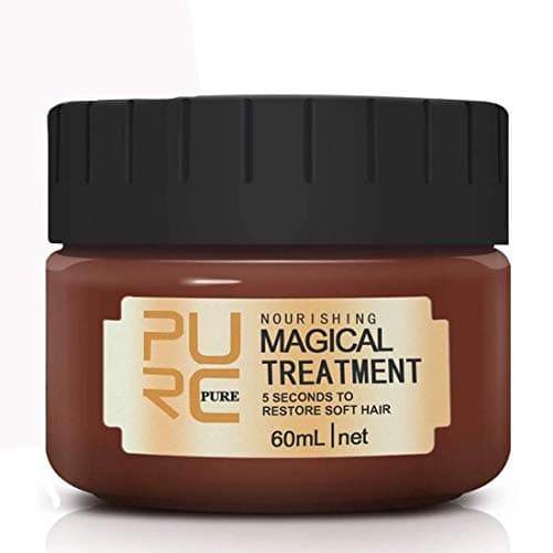 Magical Hair Treatment Mask, Advanced Molecular Hair Roots Treatment Professtional Hair Conditioner, 5 Seconds to Restore Soft Hair, Deep Conditioner Suitable for Dry & Damaged Hair-60ml