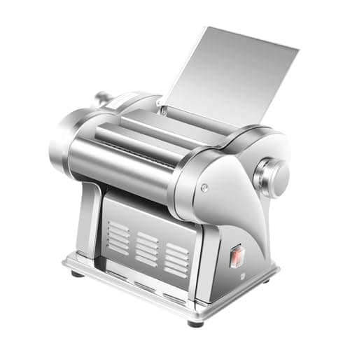 135W Electric Noodle Maker, Electric Stainless Steel Pasta Machine Pasta Roller and Cutter Machine Noodle Machine Spaghetti Machine Thickness Dough-Auto Noodles Cutter