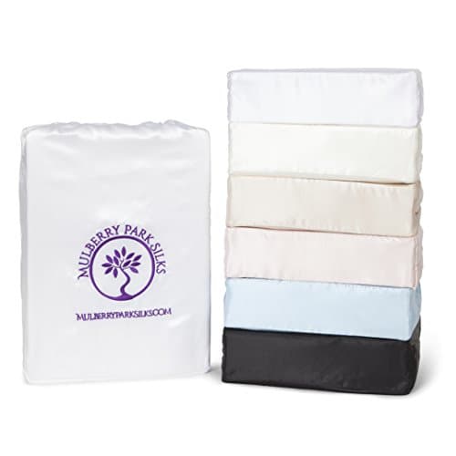 King Silk Sheet Set (15" Pocket) - Black - Deluxe 22 Momme 100% Pure Mulberry Charmeuse Natural Bedding - Oeko-TEX Certified - Seamless