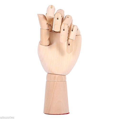 12" 30cm Left Hand Wooden Mannequin Artist Model Articulated Manikin