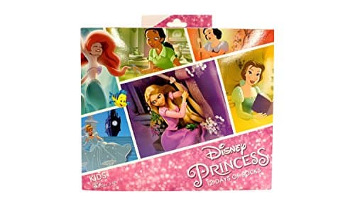 12 Days of Socks Girls Disney Princess Advent Calendar Casual Socks Large 3-10