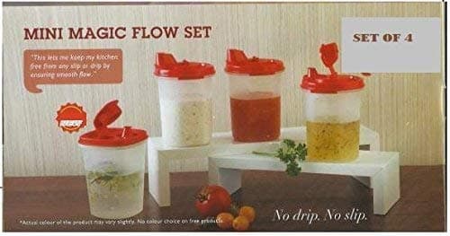 TupperwareTupperware Mini Plastic Magic Flow (Colour may vary ) - Set of 4