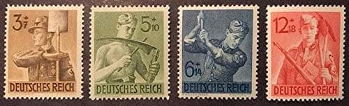 CLEEB-BOUG Germany Mint WWII Postage Stamps - Soldier's Manual Labor - Nazi Third Reich - Scott B237-40 Semi-Postal - MNH Complete Set