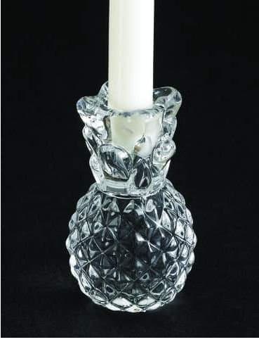 Clear Glass Pineapple Shape Mini- Chime Candle Holder by LadyRobyn