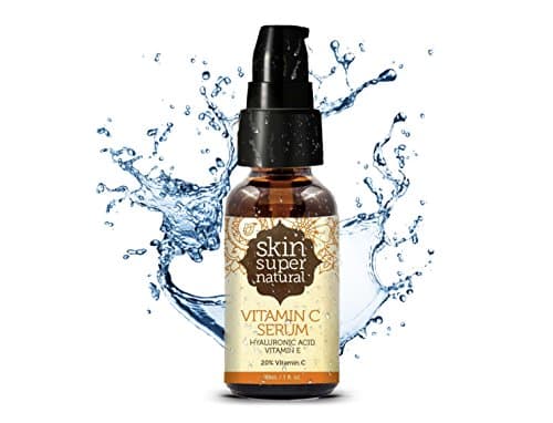Skin Supernatural 20% strengh Vitamin C+Hyaluronic Acid - Your Anti-aging solution for face, neck, hands and chest - Finally a Dark Spot Remover that can help repair sun damage, fine lines and wrinkles - Always 100% Vegan, paraben free and made in the USA