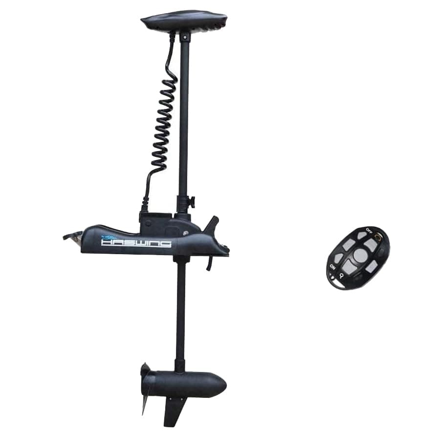 Haswing CaymanB Electric Bow Mount 12V Saltwater & Freshwater Trolling Motor - 55lbs Thrust, 54in Shaft, with Wireless Remote