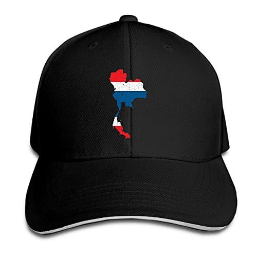 ZJXBaseball Cap Sandwich Cap Thailand Country With Thai Flag Durable Baseball Cap Hats Adjustable Peaked Trucker Cap