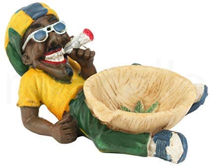 Mantello Jamaican Man Holding Ashtray Smoking