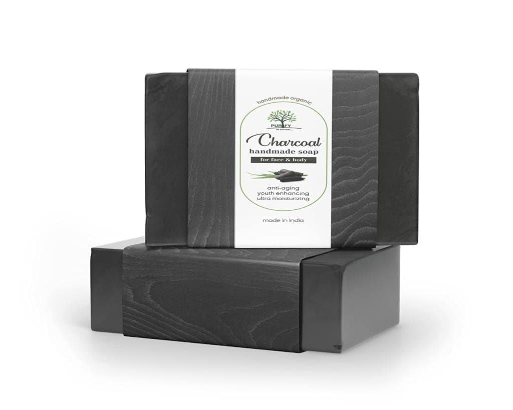 Hausa Premium Handmade Organic Charcoal Soap for Face and Body, for Skin Purifying | Remove Dirt | Brighten Skin | | Purely Natural, Charcoal Bath Soap - 100 gm
