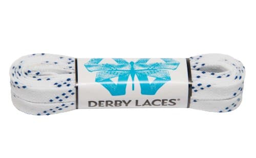 Derby Laces White 60 Inch Waxed Skate Lace for Roller Derby, Hockey and Ice Skates, and Boots