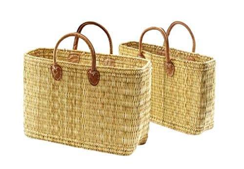 Very Sturdy Seagrass Shopping Bag with Leather Handle