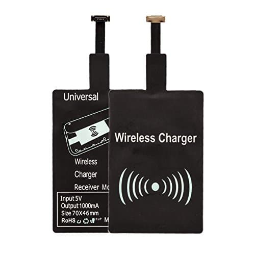 Readgo Android Universal Qi Standard Wireless Charging Receiver - Micro USB Wireless Charger Receiving Patch for All Android Mobile - Narrow - Interface Up (Android)