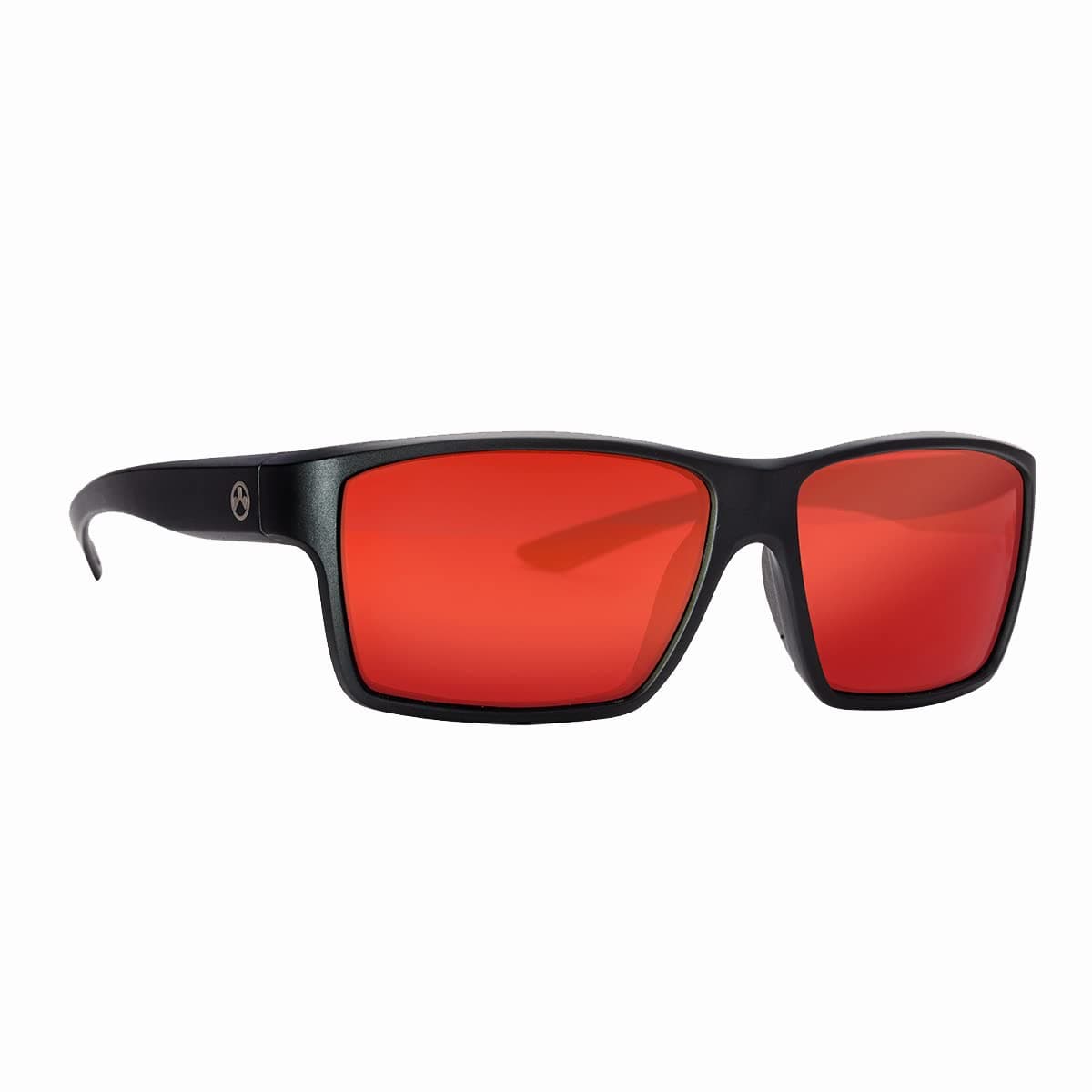 MagpulExplorer Men's Polarized Sunglasses Premium Casual Sports Eyewear, Matte Black Frame, Polarized Gray with Red Mirror