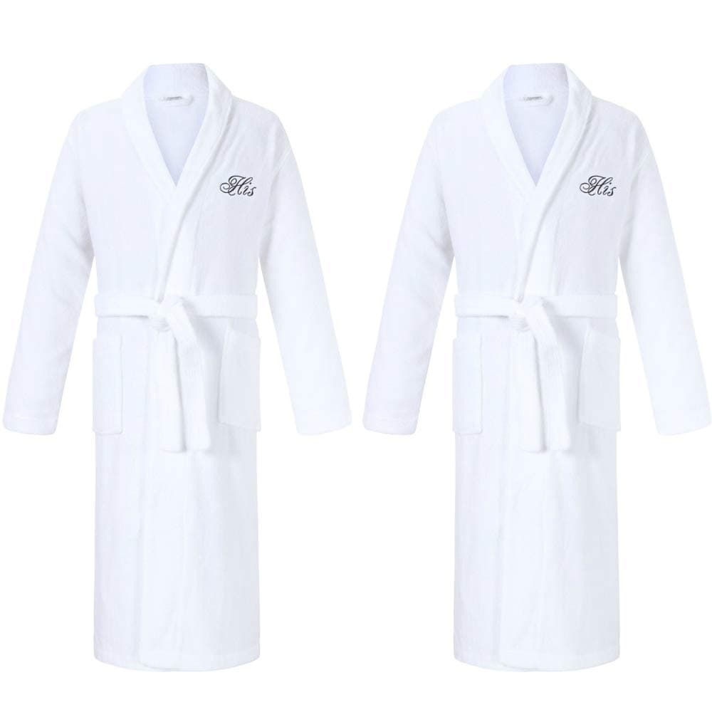His and His Terry Bathrobes for Gay Couple - Set of 2 Robes by Romance Helpers